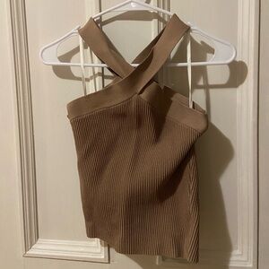 Aritzia Babaton Cross Tan Top